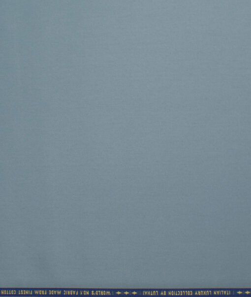 Luthai Men's  Cotton Solids  Unstitched Shirting Fabric (Regent Grey)