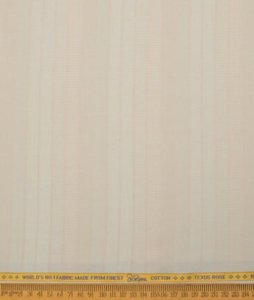 Luthai Men's  Supima Cotton Striped  Unstitched Shirting Fabric (Pistachios Green)