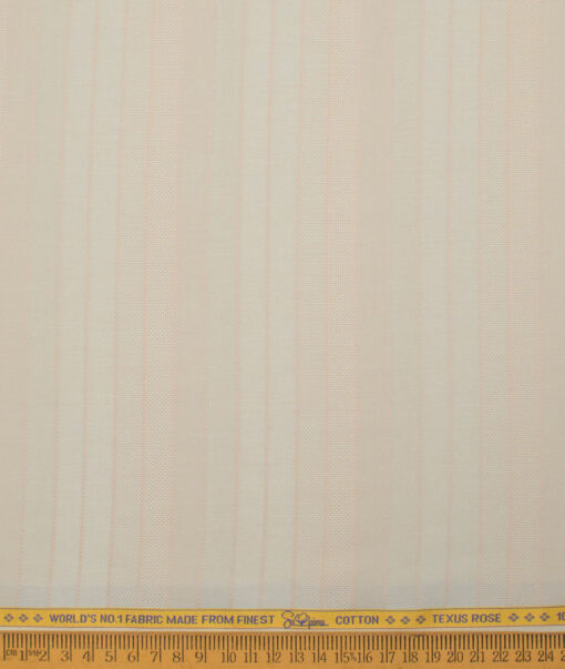 Luthai Men's  Supima Cotton Striped  Unstitched Shirting Fabric (Pistachios Green)