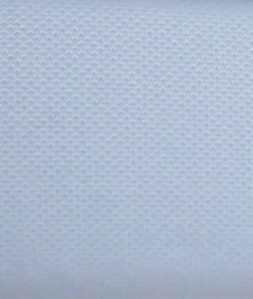 Luthai Men's  Supima Cotton Structured  Unstitched Shirting Fabric (Sky Blue)