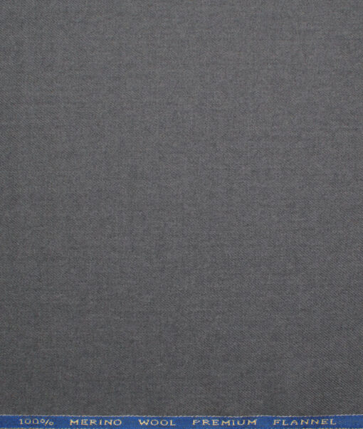OCM Men's 100% Wool  Solids  Unstitched Tweed Fabric for Jacket & Blazer  (Grey)