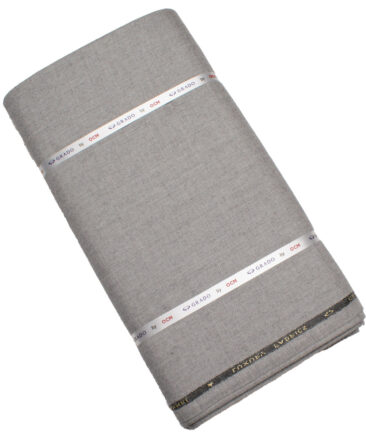 OCM Men's 100% Wool  Solids  Unstitched Tweed Fabric for Jacket & Blazer  (Light Grey)