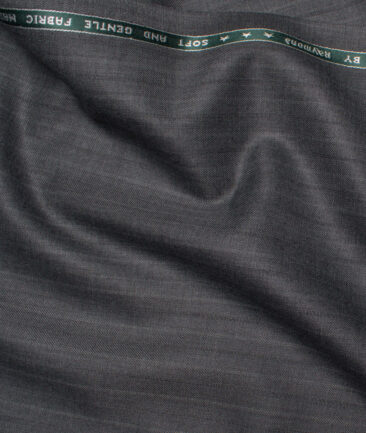 Raymond Men's 25% Wool Super 100's Striped  Unstitched Suiting Fabric (Dark Grey)