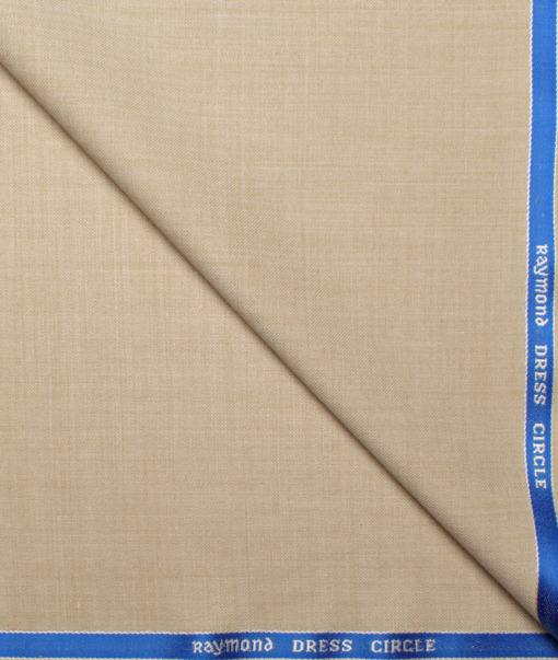 Raymond Men's 25% Wool  Self Design  Unstitched Suiting Fabric (Buttermilk Beige)