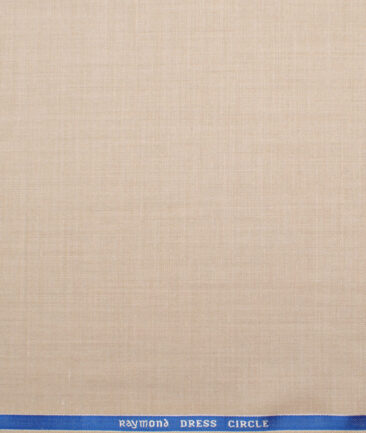 Raymond Men's 25% Wool  Self Design  Unstitched Suiting Fabric (Creamish Beige)