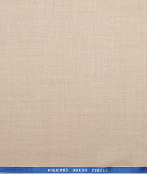 Raymond Men's 25% Wool  Self Design  Unstitched Suiting Fabric (Creamish Beige)