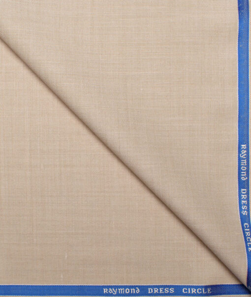 Raymond Men's 25% Wool  Self Design  Unstitched Suiting Fabric (Creamish Beige)