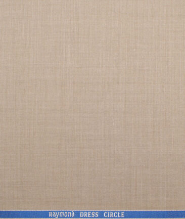 Raymond Men's 25% Wool  Self Design  Unstitched Suiting Fabric (Linen Beige)