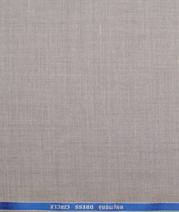 Raymond Men's 25% Wool  Self Design  Unstitched Suiting Fabric (Silver Grey)