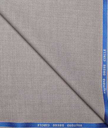 Raymond Men's 25% Wool  Self Design  Unstitched Suiting Fabric (Silver Grey)