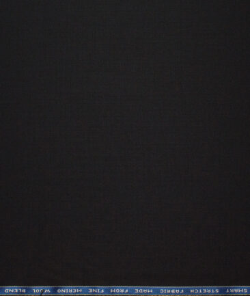 Raymond Men's 34% Wool  Solids  Unstitched Stetchable Suiting Fabric (Black)