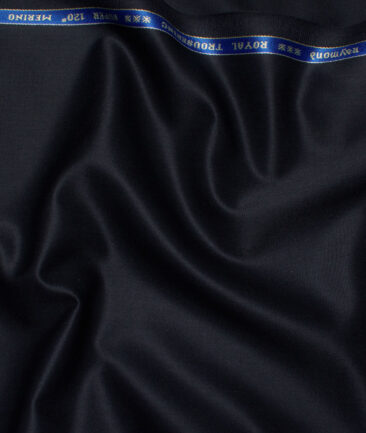 Raymond Men's 45% Wool Super 120's Solids  Unstitched Suiting Fabric (Dark Navy Blue)