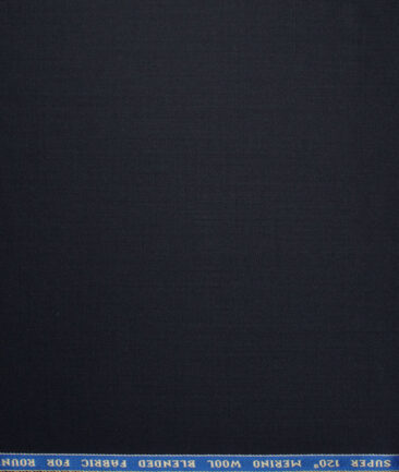 Raymond Men's 45% Wool Super 120's Solids  Unstitched Suiting Fabric (Dark Navy Blue)