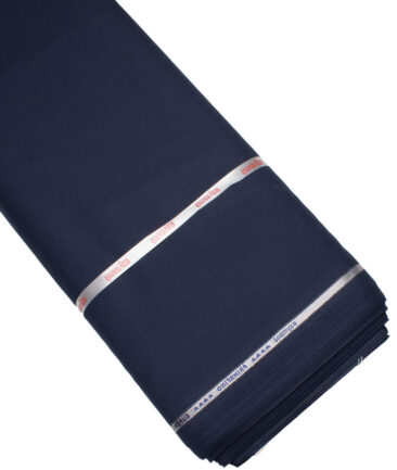 Raymond Men's 55% Wool Super 140's Solids  Unstitched Suiting Fabric (Dark Blue)