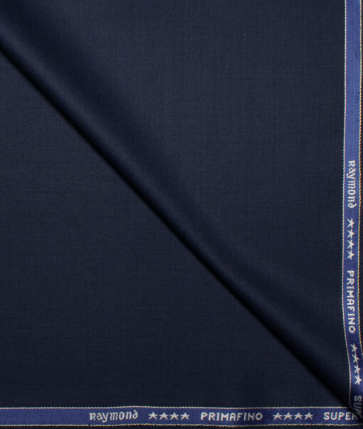 Raymond Men's 55% Wool Super 140's Solids  Unstitched Suiting Fabric (Dark Blue)