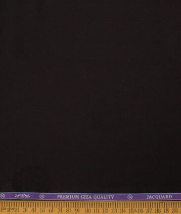 Soktas Men's  Giza Cotton Self Design  Unstitched Shirting Fabric (Black)