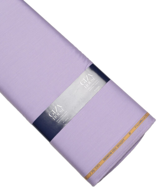 Soktas Men's 120/2 Giza Cotton Structured  Unstitched Shirting Fabric (Light Purple) - Image 5