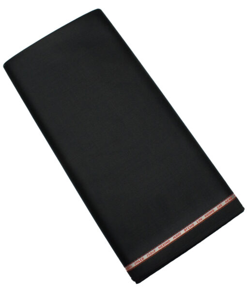 Raymond Men's 70% Wool Super 120's Solids  Unstitched Suiting Fabric (Black)