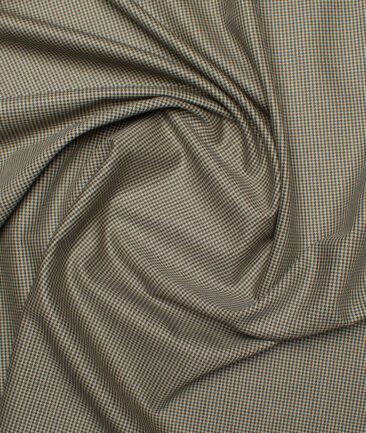 Canetti Italy Men's Terry Rayon  Self Design  Unstitched Stretchable Suiting Fabric (Beige & Black)