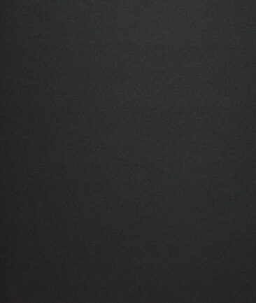 Luigi Bernardo Italy Men's Terry Rayon  Solids  Unstitched Stretchable Suiting Fabric (Black)
