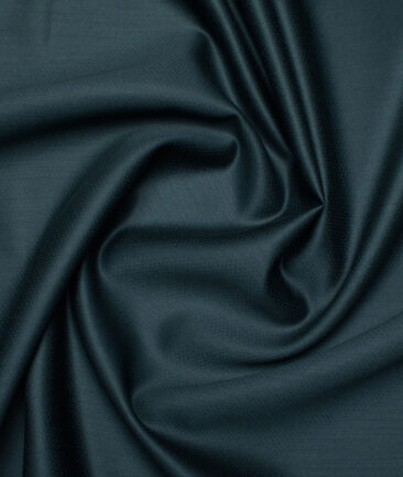 Luigi Bernardo Italy Men's Terry Rayon  Self Design  Unstitched Suiting Fabric (Dark Aqua Green)