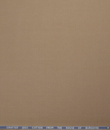 Burgoyne Men's 100% Cotton  Solids  Unstitched Trouser / Chinos Fabric (Coffee Brown)