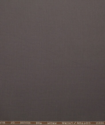 Burgoyne Men's 98% Cotton  Structured  Unstitched Stretchable Trouser / Chinos Fabric (Dark Grey)