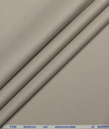 Burgoyne Men's 98% Cotton  Structured  Unstitched Stretchable Trouser / Chinos Fabric (Light Grey)