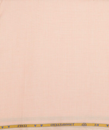 J.hampstead Men's  Giza Cotton Structured  Unstitched Shirt Fabric (Peach)