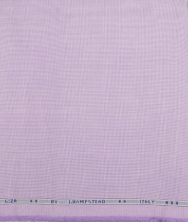 J.hampstead Men's  Giza Cotton Structured  Unstitched Shirt Fabric (Purple)