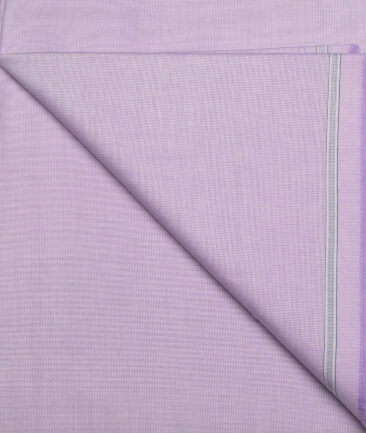 J.hampstead Men's  Giza Cotton Structured  Unstitched Shirt Fabric (Purple)