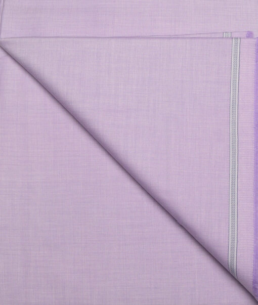 J.hampstead Men's  Giza Cotton Structured  Unstitched Shirt Fabric (Purple)