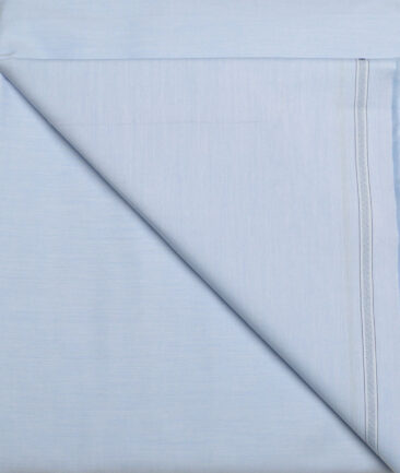 J.hampstead Men's  Giza Cotton Self Design  Unstitched Shirt Fabric (Sky Blue)