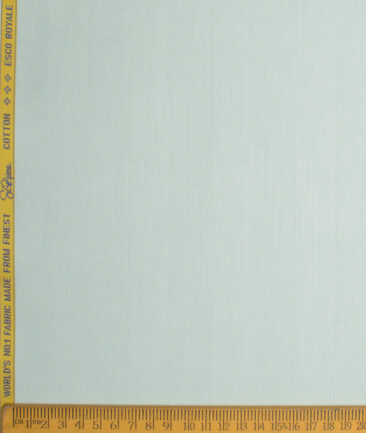 Luthai Men's 80's Supima Cotton Striped  Unstitched Shirting Fabric (Light Lilly Green)