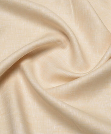 Arvind  70 LEA Irish Linen Self Design  Unstitched Shirt or Kurta Fabric (Dairy Cream)