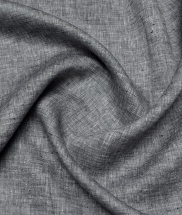 Arvind  70 LEA Irish Linen Self Design  Unstitched Shirt or Kurta Fabric (Dark Grey)
