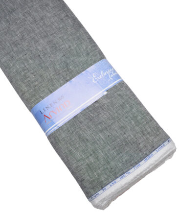 Arvind  70 LEA Irish Linen Self Design  Unstitched Shirt or Kurta Fabric (Dark Grey)