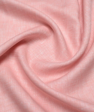 Arvind  70 LEA Irish Linen Self Design  Unstitched Shirt or Kurta Fabric (Flamingo Pink)