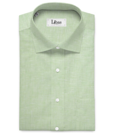 Arvind  70 LEA Irish Linen Self Design  Unstitched Shirt or Kurta Fabric (Light Sage Green)