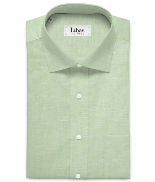 Arvind  70 LEA Irish Linen Self Design  Unstitched Shirt or Kurta Fabric (Light Sage Green)