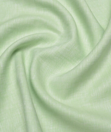 Arvind  70 LEA Irish Linen Self Design  Unstitched Shirt or Kurta Fabric (Light Sage Green)