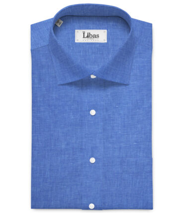 Arvind  70 LEA Irish Linen Self Design  Unstitched Shirt or Kurta Fabric (Light Slate Blue)