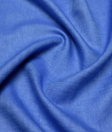 Arvind  70 LEA Irish Linen Self Design  Unstitched Shirt or Kurta Fabric (Light Slate Blue)