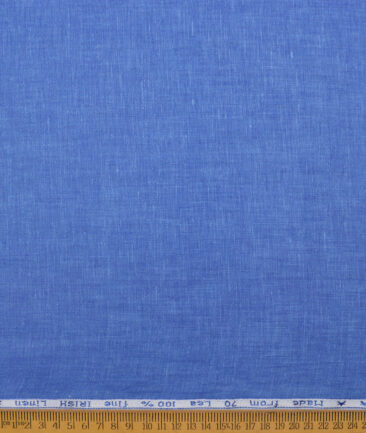 Arvind  70 LEA Irish Linen Self Design  Unstitched Shirt or Kurta Fabric (Light Slate Blue)