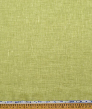 Arvind  70 LEA Irish Linen Self Design  Unstitched Shirt or Kurta Fabric (Pear Green)