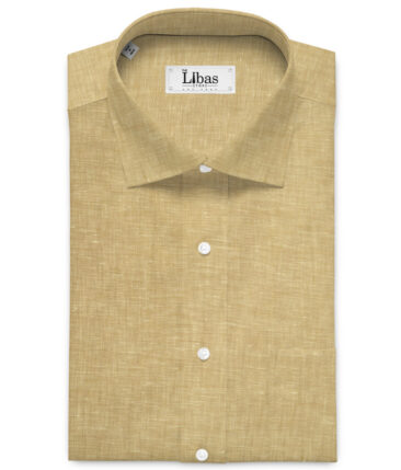 Arvind  70 LEA Irish Linen Self Design  Unstitched Shirt or Kurta Fabric (Sand Brown)