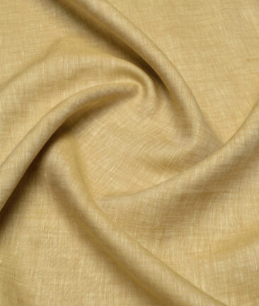 Arvind  70 LEA Irish Linen Self Design  Unstitched Shirt or Kurta Fabric (Sand Brown)