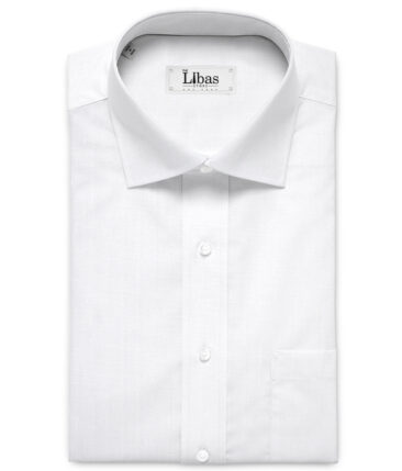 Burgoyne  60 LEA Irish Linen Striped  Unstitched Shirt or Kurta Fabric (White)
