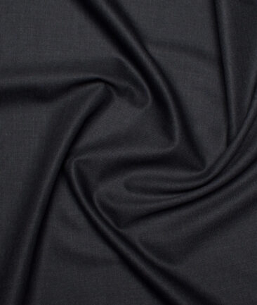 J.hampstead Men's Poly Viscose  Self Design  Unstitched Suiting Fabric (Dark Grey)