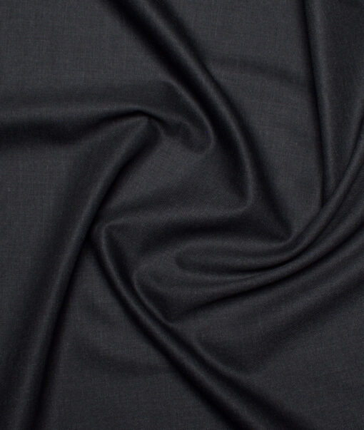 J.hampstead Men's Poly Viscose  Self Design  Unstitched Suiting Fabric (Dark Grey)